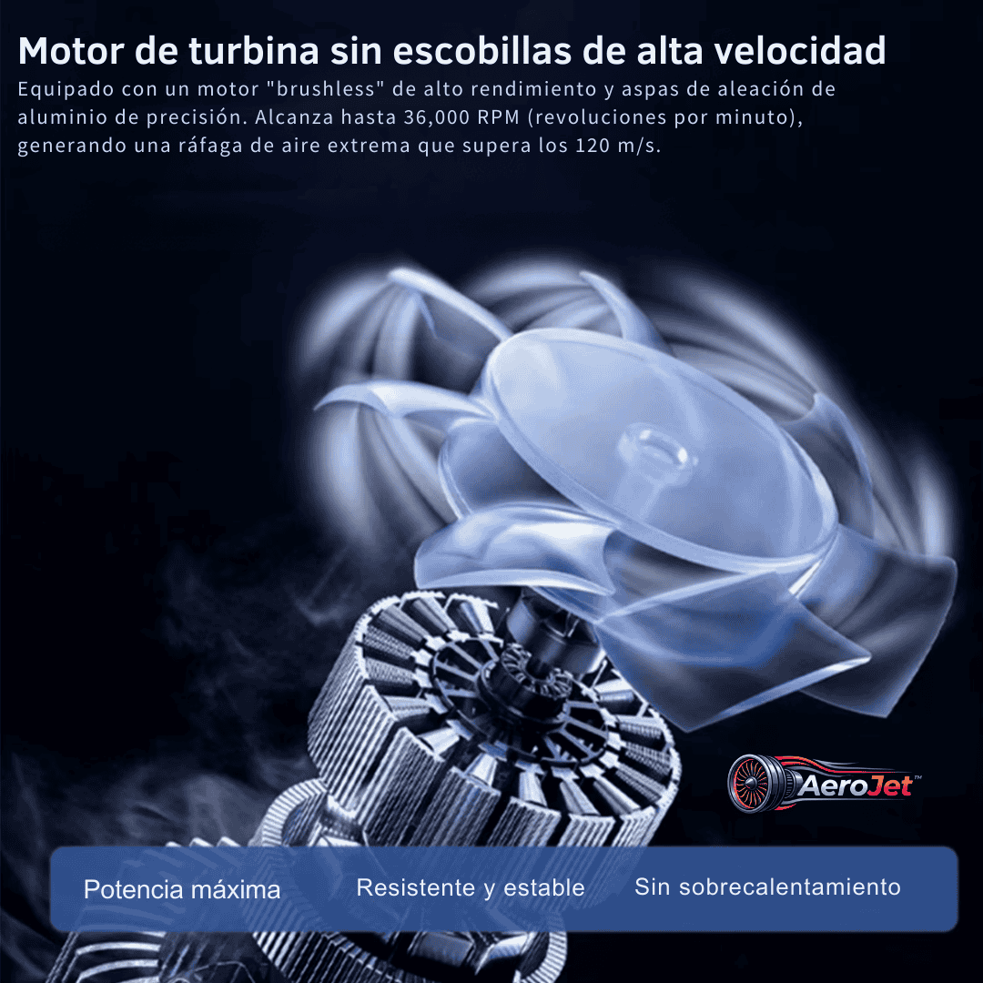 AeroJet™: Soplador Turbo Inalámbrico